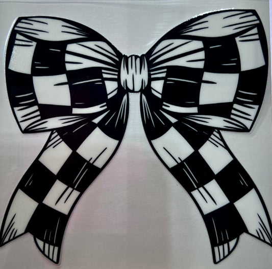 Black Check Bow