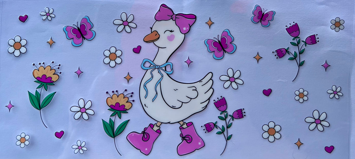 Goose pink bow & boots