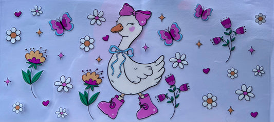 Goose pink bow & boots