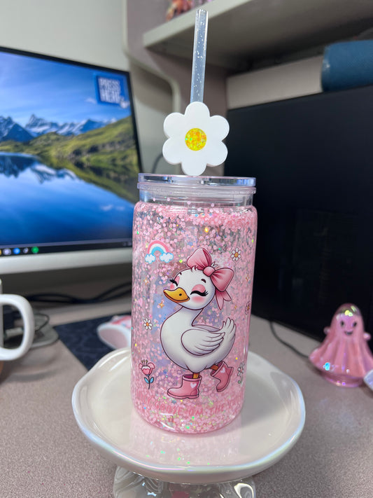 16 oz ACRYLIC with Straw Charm