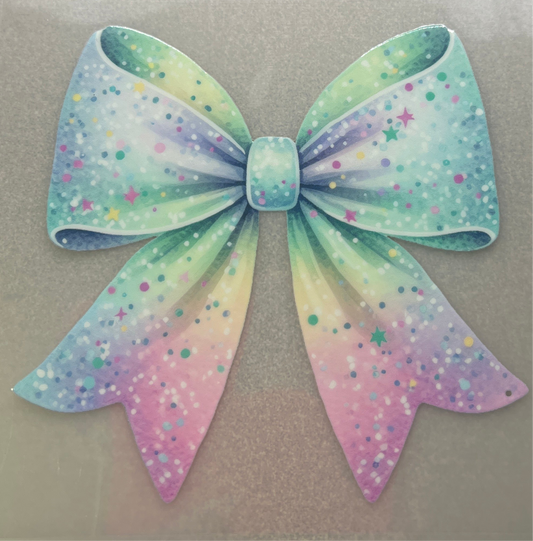 Faux Sparkly pastel bow