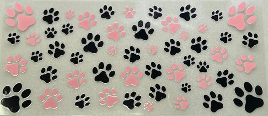 Pink & Black Paws