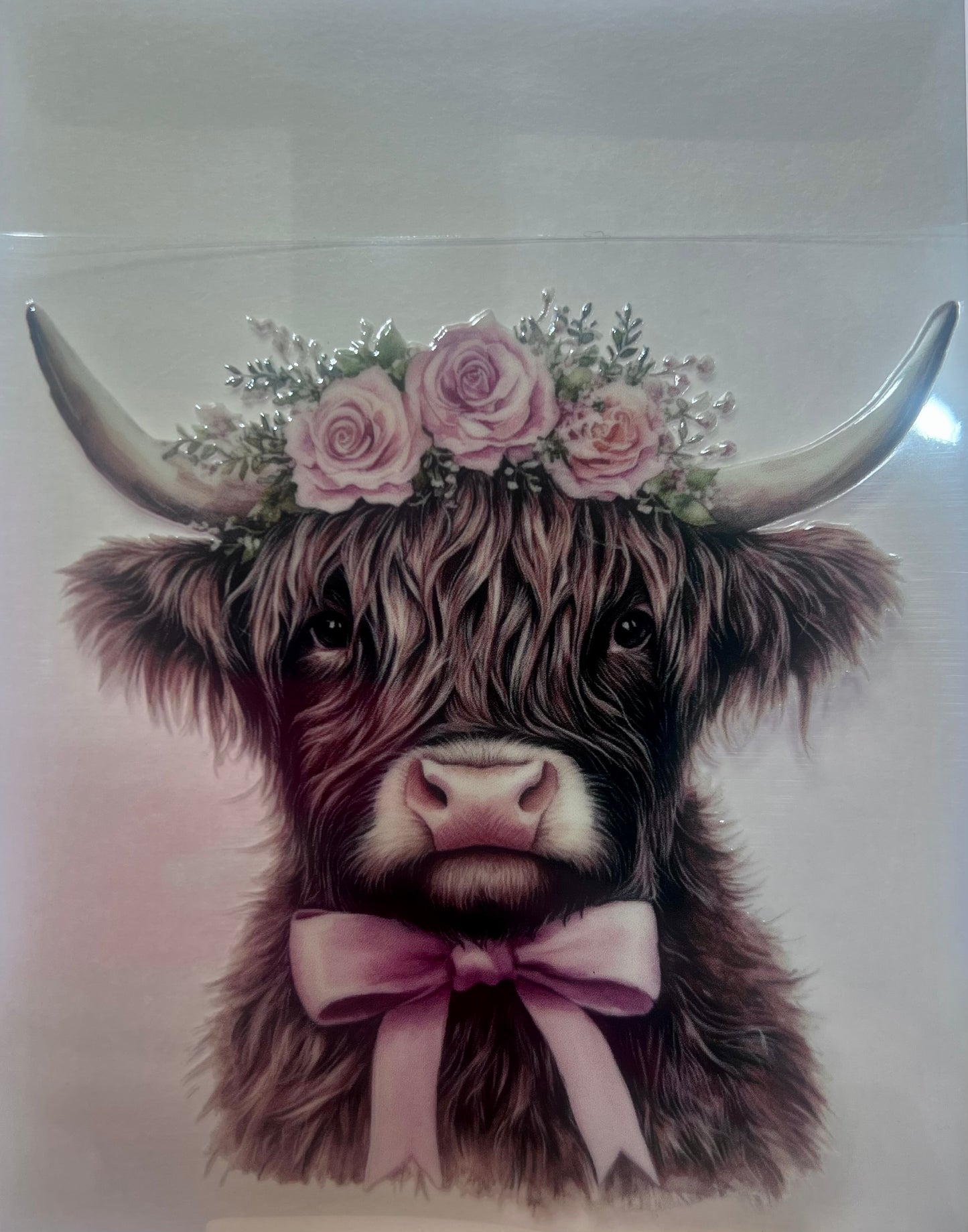 Highland Cow Floral Headband