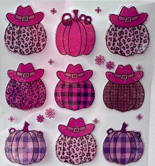 Pink pumpkins & hats