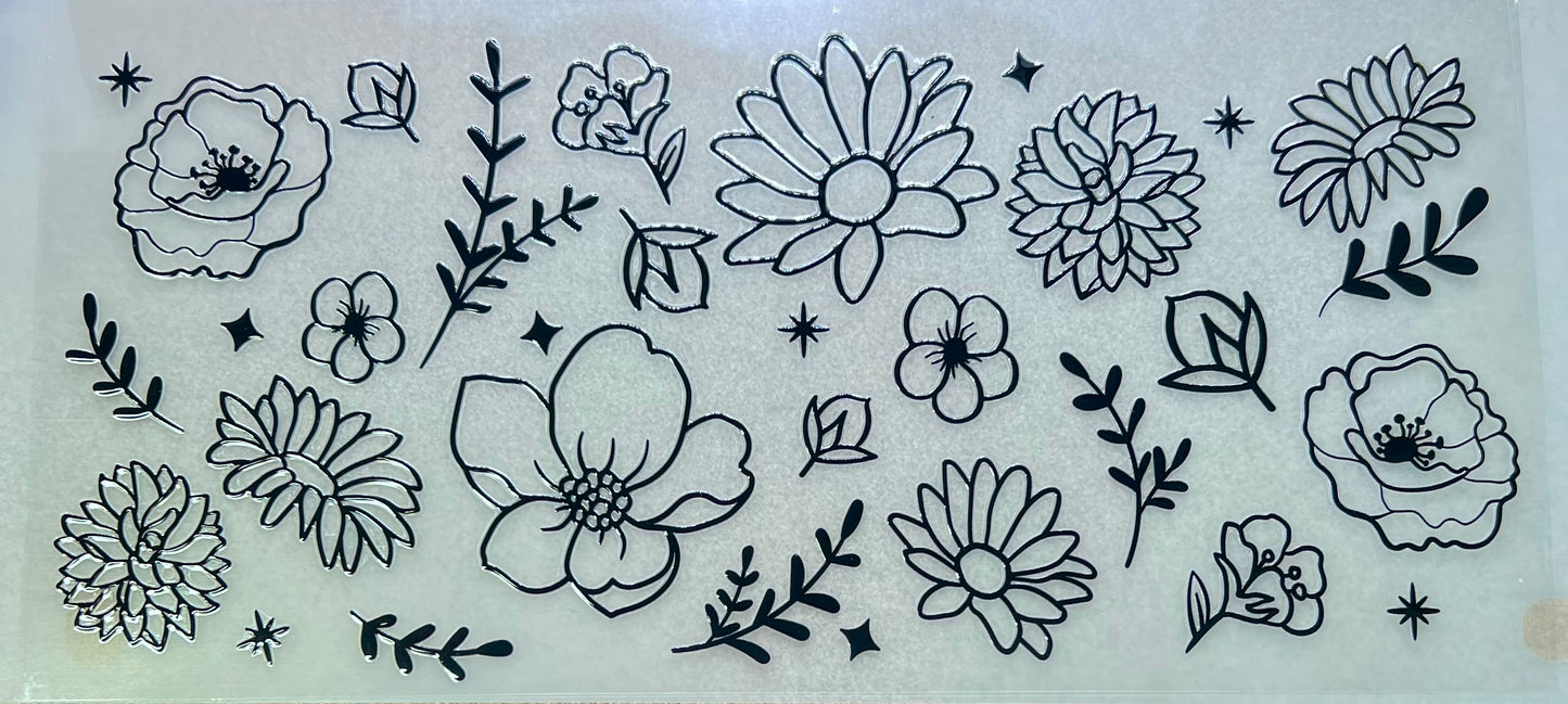 Florals - BLACK OUTLINE✔️