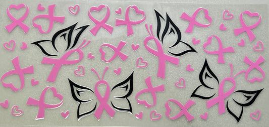 Pink Awareness Bow Butterflies