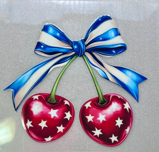 Cherries - Stars & Stripes Bow✔️