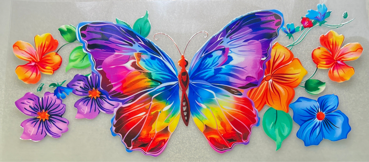 Colorful Butterfly & Flowers✔️