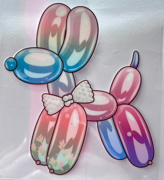 Balloon dog w/ flowers