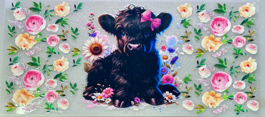 Cow - Dark brown & florals✔️