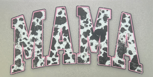 Cow print MAMA pink outline