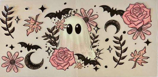 Pink floral ghost