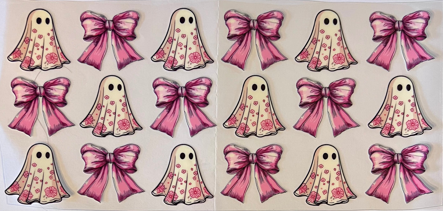 Pink bows & floral ghosties