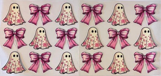 Pink bows & floral ghosties