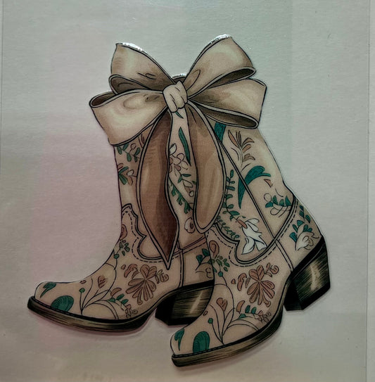 Tan Printed Boots Decal