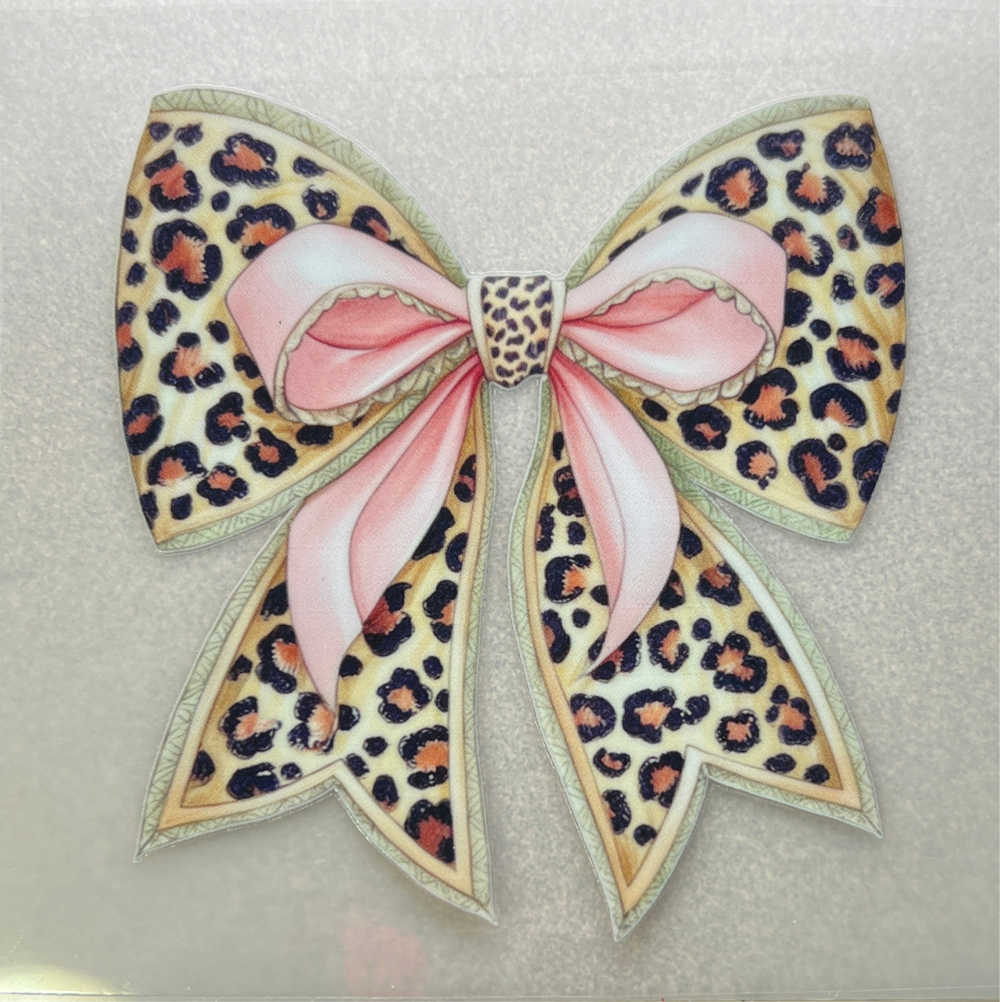 Pink & Leopard Bow✔️