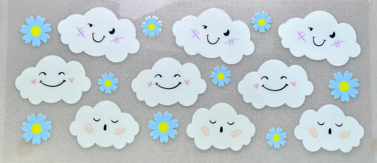 WHITE CLOUDS & Blue Daisies