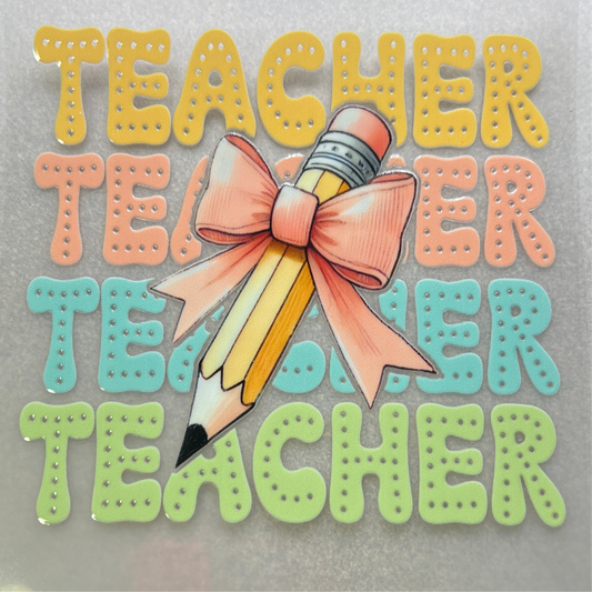 TEACHER - x4 w-pencil & bow✔️
