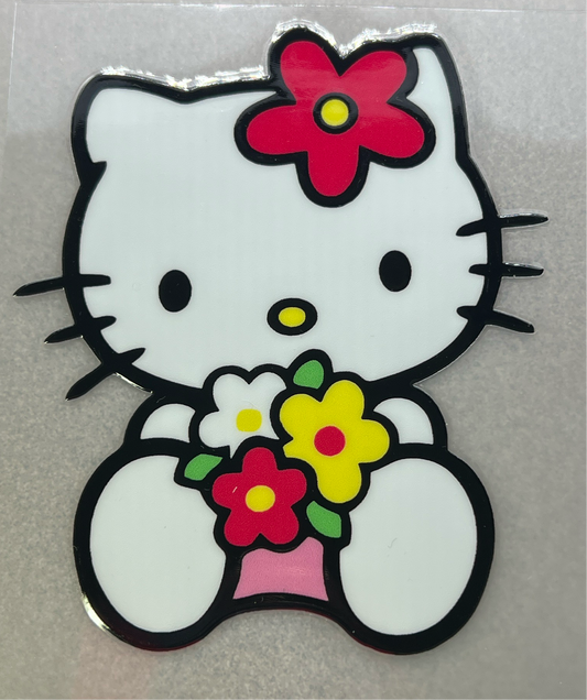 HK holding flowers
