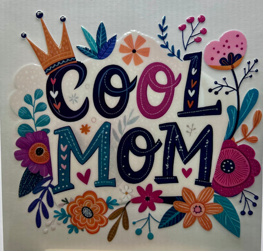 Cool Mom crown/floral Decal