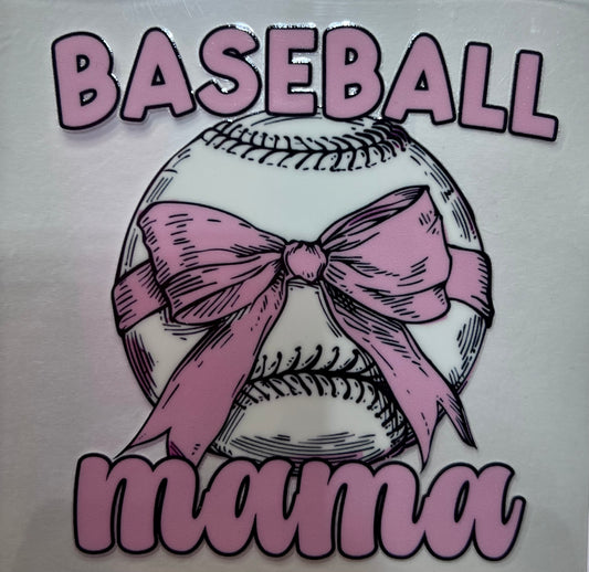 Pink Baseball Mama Decal