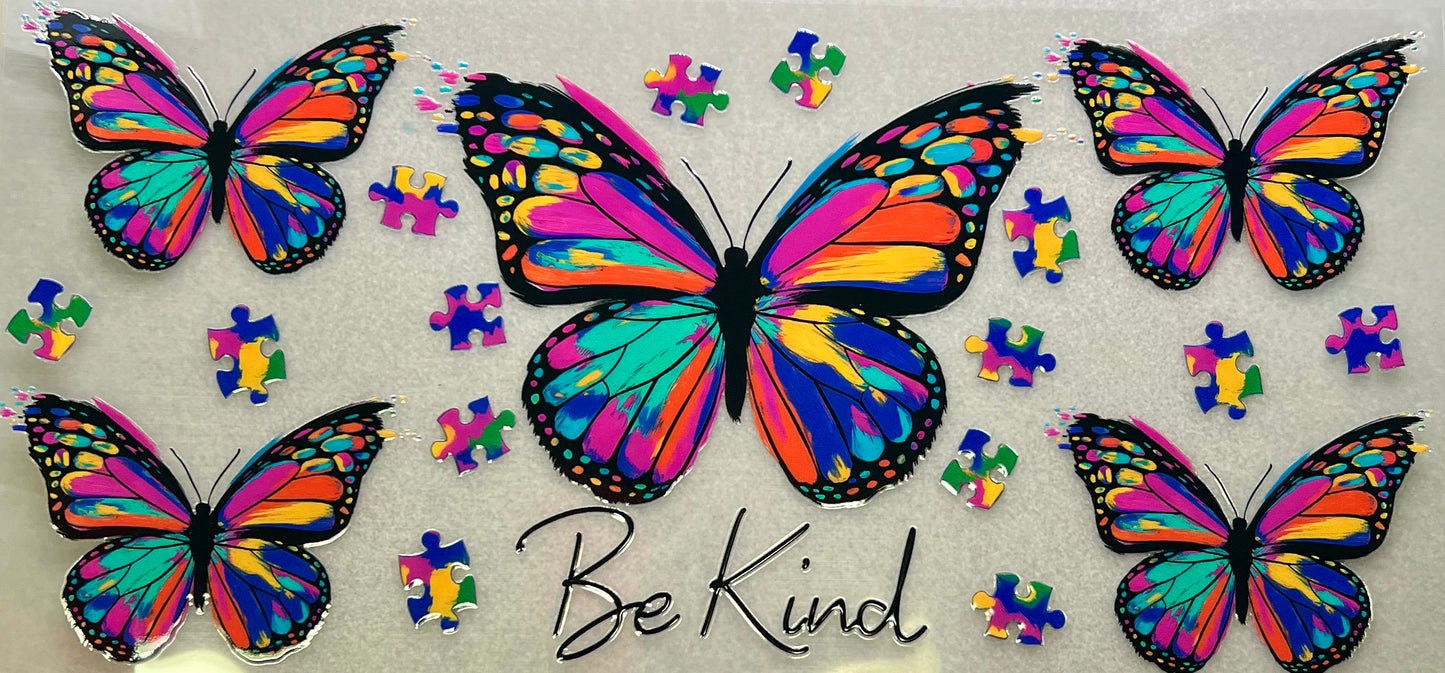 “Be Kind” Colorful Butterfly Wrap