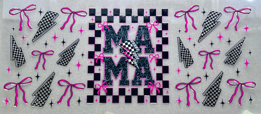 Mama/Checks/Bows Wrap