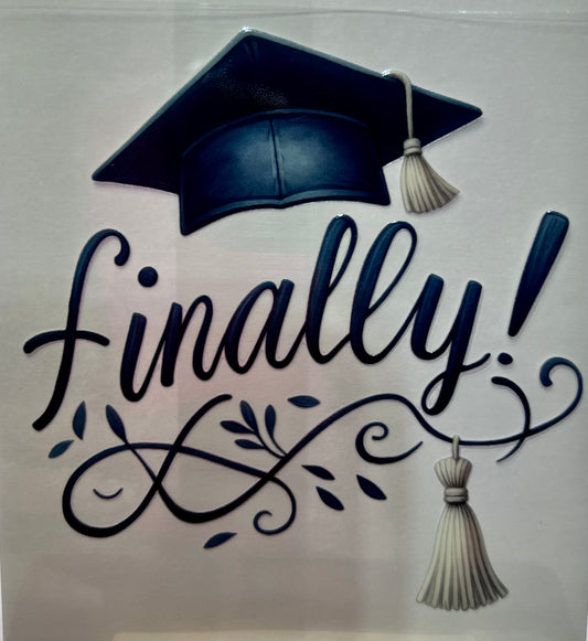 Finally Grad Hat Decal
