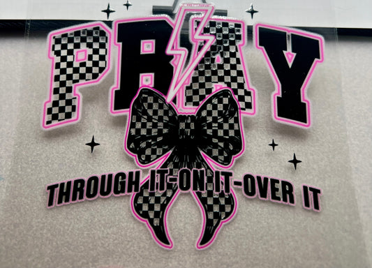 PRAY pink & checks