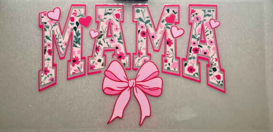 MAMA FLORAL & Pink bow wrap