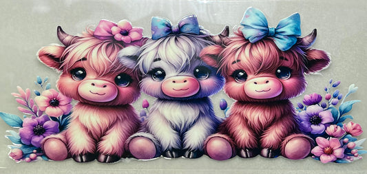 Triple Cows with Bows Wrap
