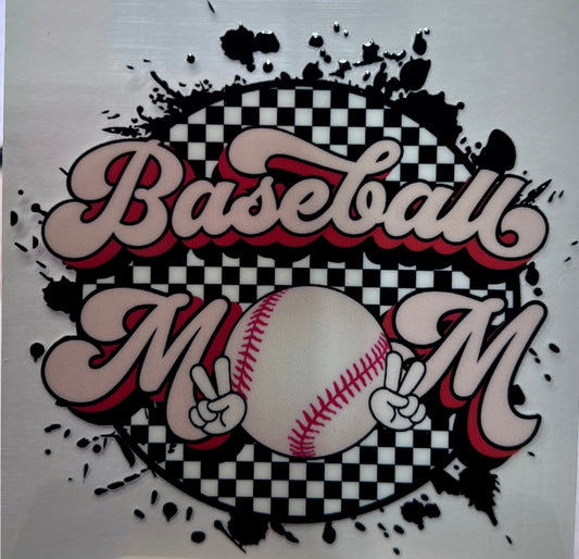 Baseball Mom & Checks Decal