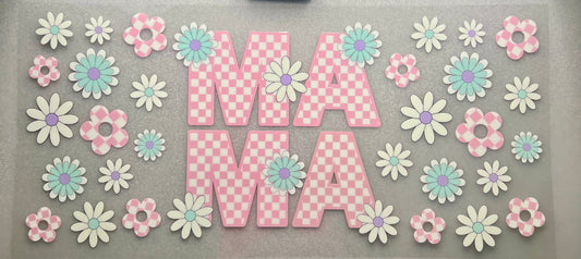 MAMA pink check wrap