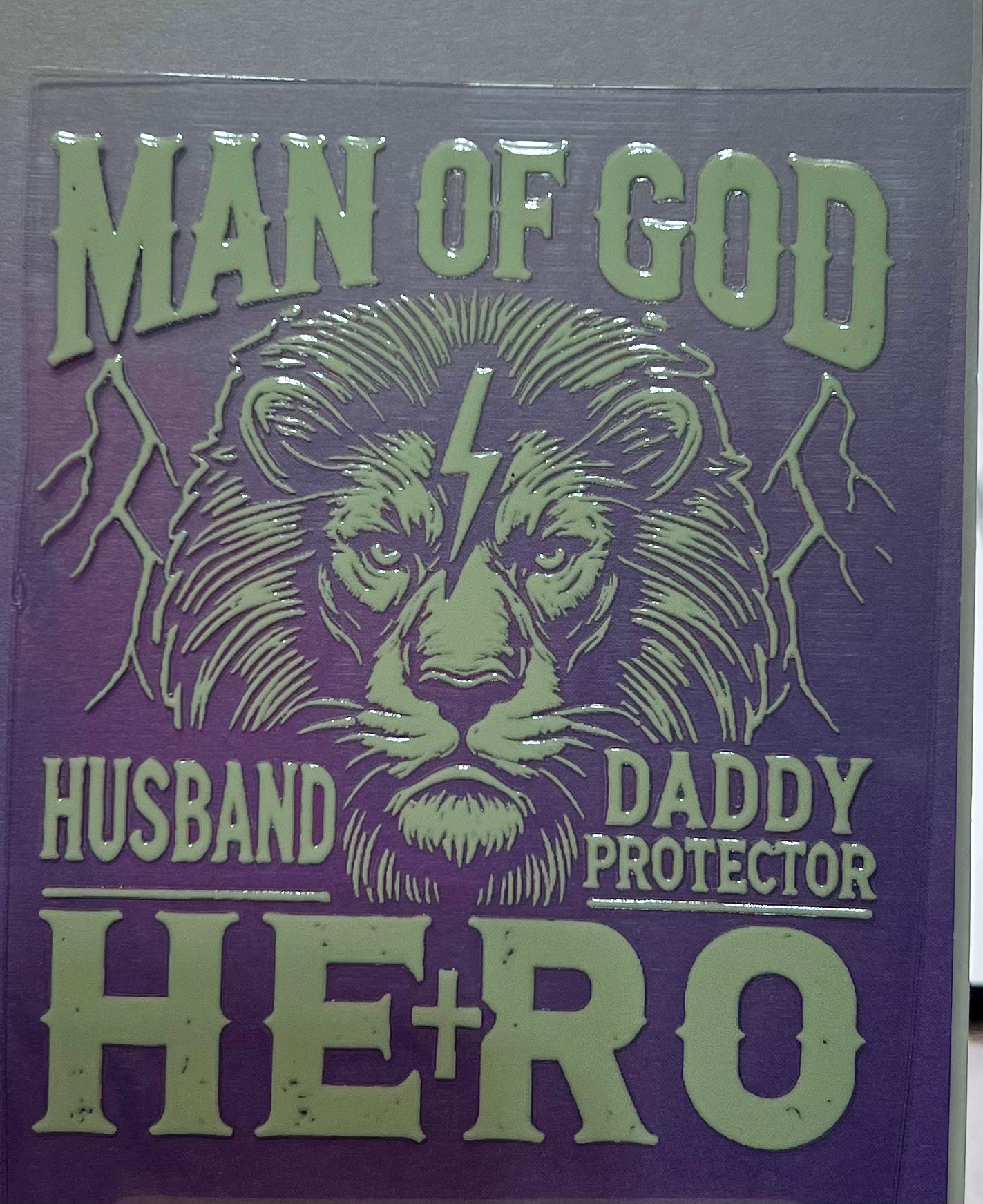 Man of Good…Hero Decal (white font)