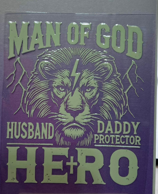 Man of Good…Hero Decal (white font)