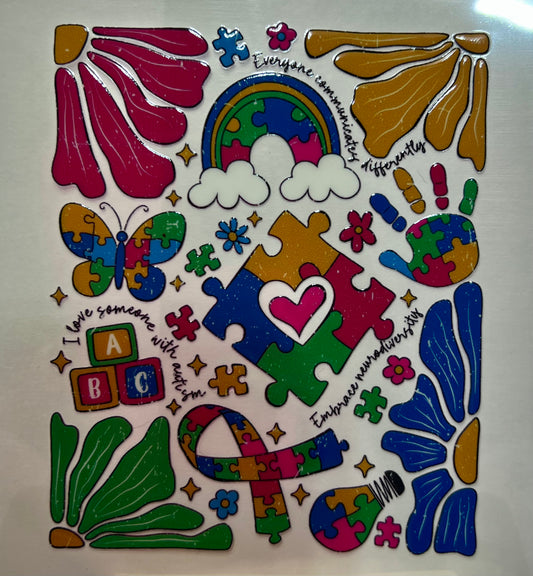 Autism flowers & Rainbows