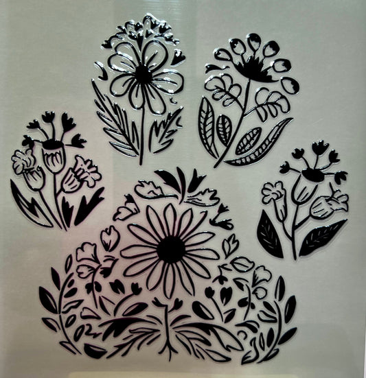 Floral Paw Decal
