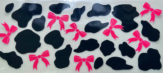 Cow spots & Red Bows Wrap