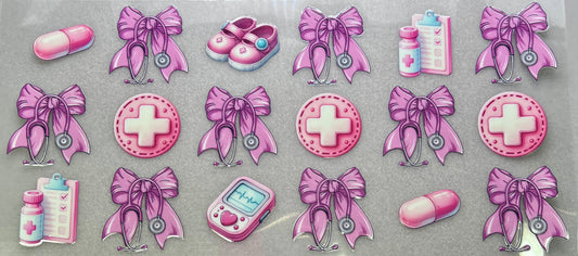 Stethoscope/Bows Wrap