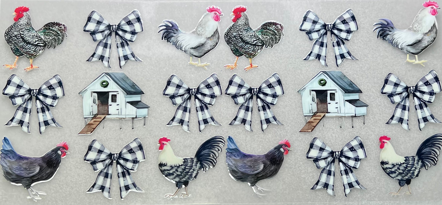 Roosters & Bows Wrap