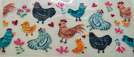 Colorful Chickens Wrap