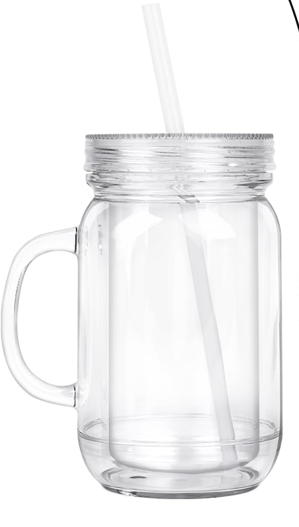 20 oz ACRYLIC mason jar globes-type Glitter Globe