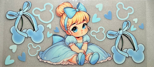 Blue dress princess wrap