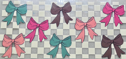 Bows & White Checked Wrap