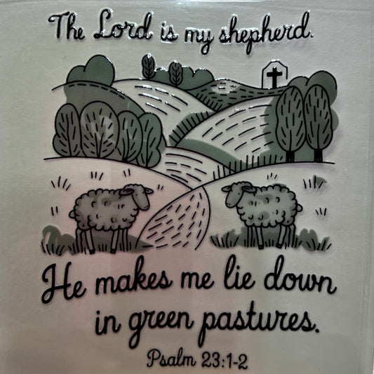 The Lord is…Blk/White Decal