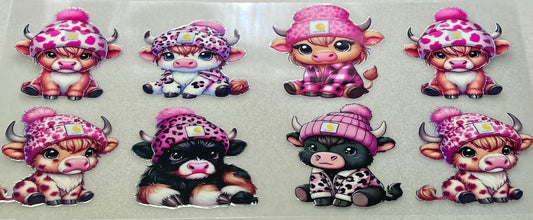 Baby COWS w/Toboggans Wrap
