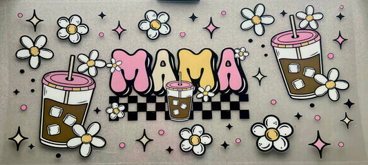MAMA blk check/daisies (wrap)